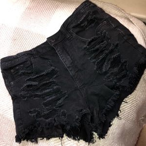 American Eagle High Rise Denim Shorts